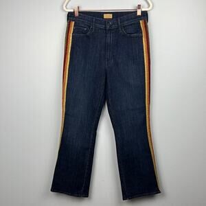 Mother “the insider crop” Swept away glitter racer size 28 cropped jeans
